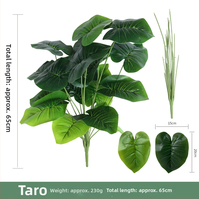 Umelé zelené rastliny pre vnútornú svadobnú výzdobu, umelé kvety, paprade a malé kvetinové aranžmány.