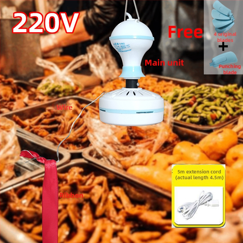 220V-os mini mennyezeti ventilátor a legyek ellen, gyümölcsboltok és delikáteszüzletek számára