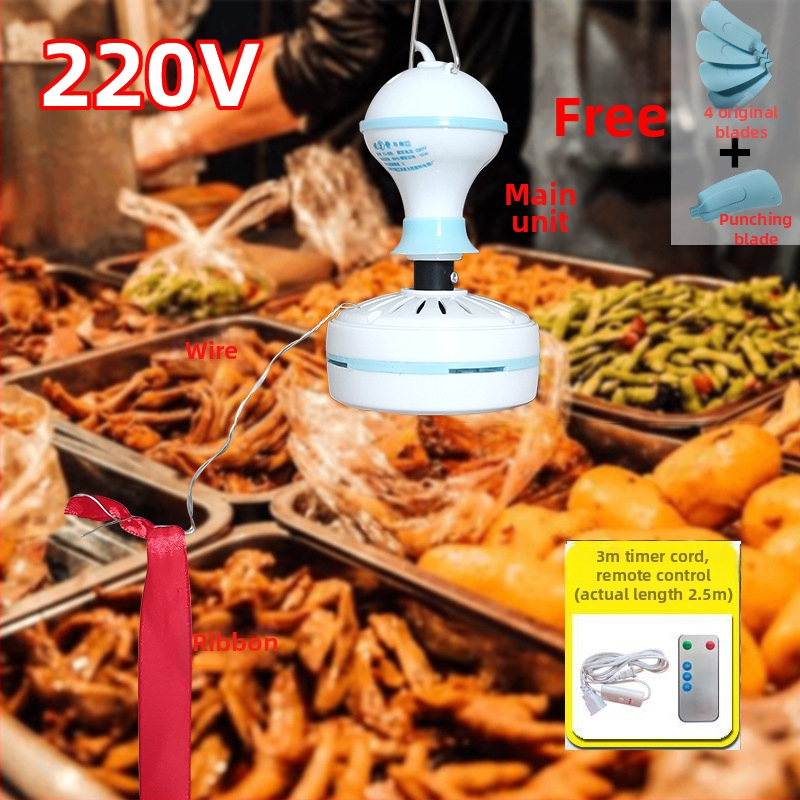 220V-os mini mennyezeti ventilátor a legyek ellen, gyümölcsboltok és delikáteszüzletek számára