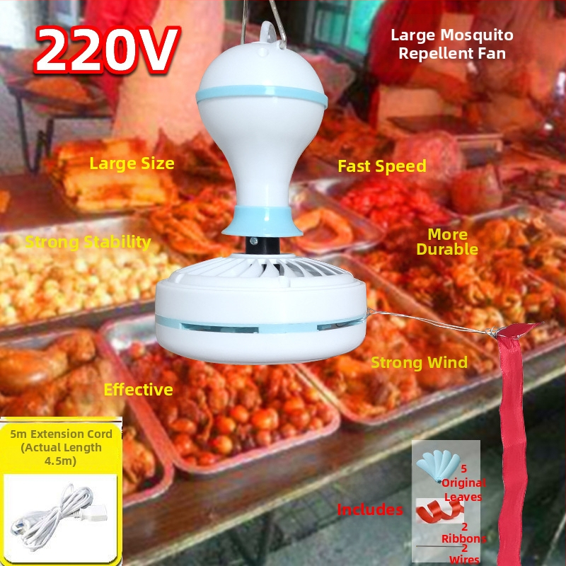220V-os mini mennyezeti ventilátor a legyek ellen, gyümölcsboltok és delikáteszüzletek számára