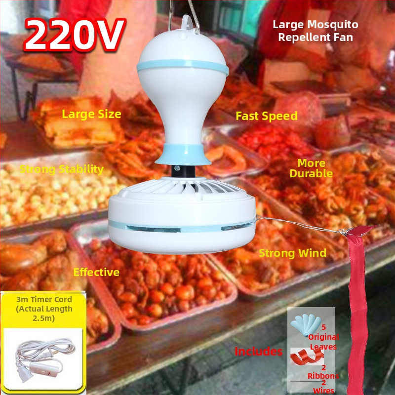220V-os mini mennyezeti ventilátor a legyek ellen, gyümölcsboltok és delikáteszüzletek számára