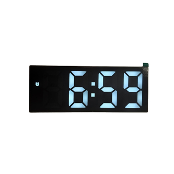 Hlasovo ovlávaný LED zrkadlový budík, moderný minimalistický stolný elektronický budík s veľkou obrazovkou