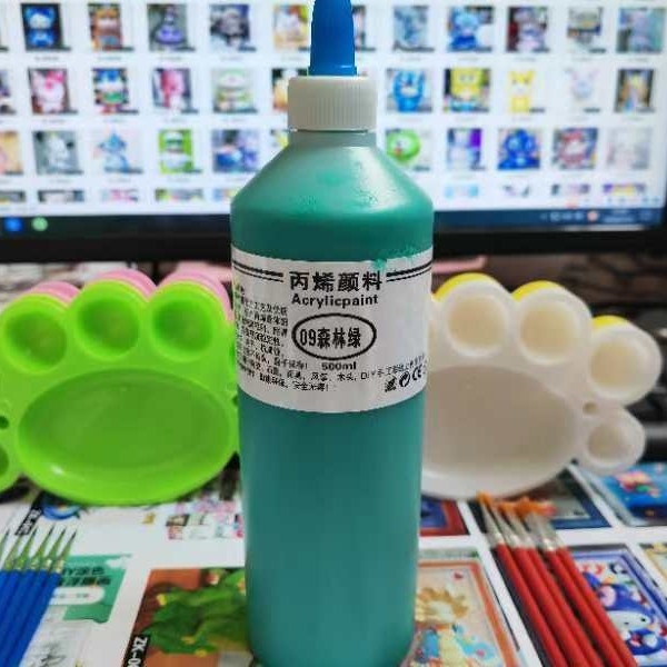 Akrilne boje za umjetnost, 500 ml, kutija s 12 boja, velika boca