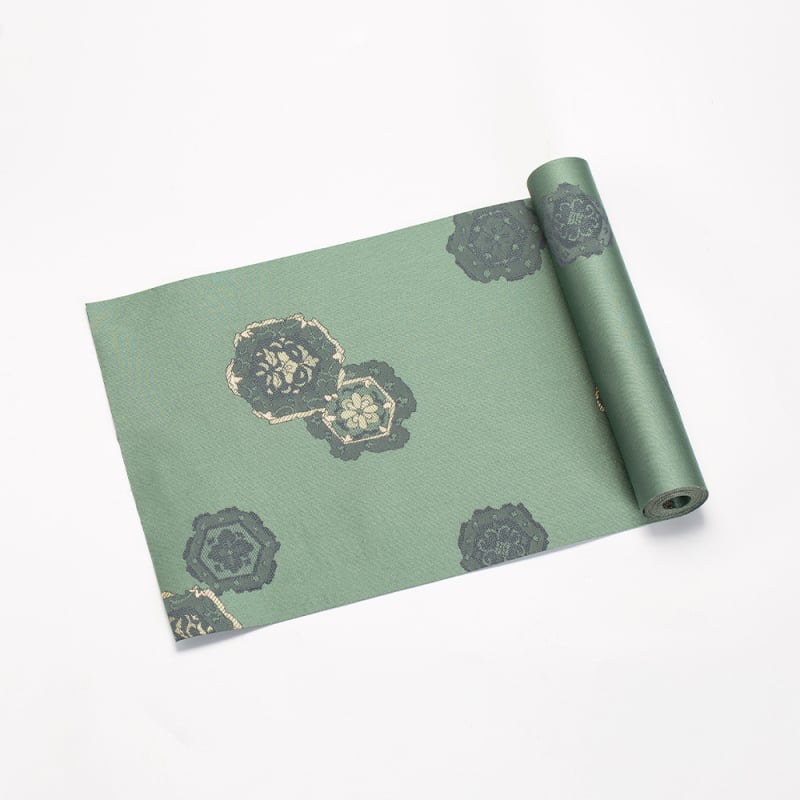 Zhishe brokátový čajový set s motívom Chang’an chrysanthemum, jacquard s zlatými vláknami, čínske retro látky, bežec na čajový stolík a čajová podložka