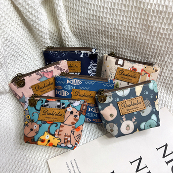 Új koreai stílusú vízálló mini pénztárca érmék és kártyák számára, Oxford anyag, dumpling táska, kis tároló táska