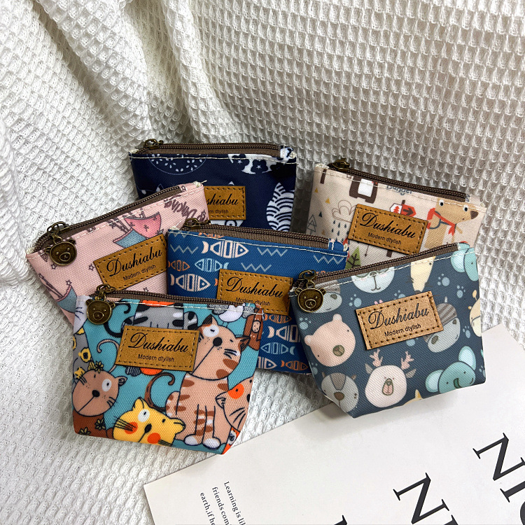 Új koreai stílusú vízálló mini pénztárca érmék és kártyák számára, Oxford anyag, dumpling táska, kis tároló táska