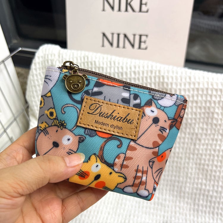 Új koreai stílusú vízálló mini pénztárca érmék és kártyák számára, Oxford anyag, dumpling táska, kis tároló táska