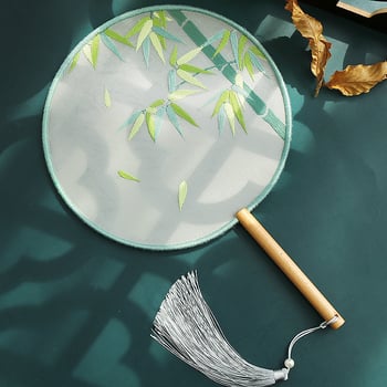 DIY sada vyšívania pre kruhový fan – pre začiatočníkov, antický štýl, krížiková výšivka, Suzhou výšivka, záložka