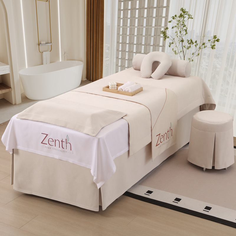 Štvordielny set prikrývky na posteľ pre kozmetický salón – ľahká luxusná elegancia, masážna terapia hlavy a starostlivosť o riasy