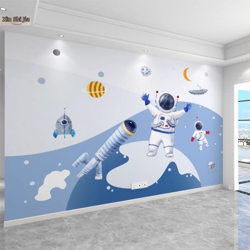 Detská tapeta s astronautom – nástenná maľba do chlapčenskej izby