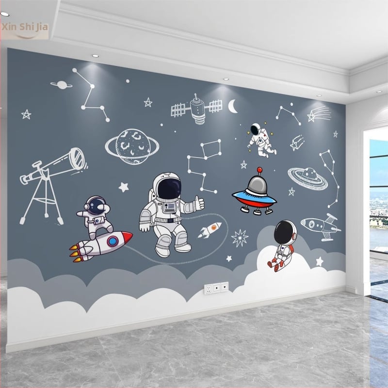 Detská tapeta s astronautom – nástenná maľba do chlapčenskej izby
