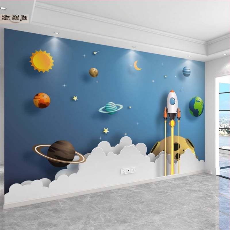 Detská tapeta s astronautom – nástenná maľba do chlapčenskej izby