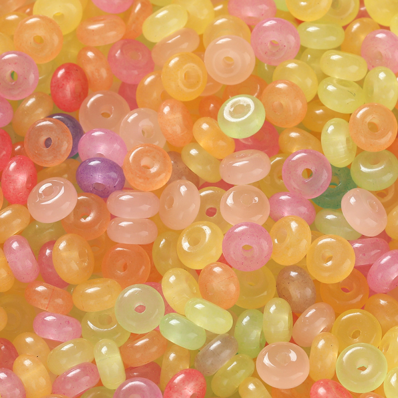 17 boja staklenih perli s imitacijom jadeita, plosnatog okruglog oblika, šarene staklene perle, rupa 1,5 mm, materijal za DIY lančić za mobitel
