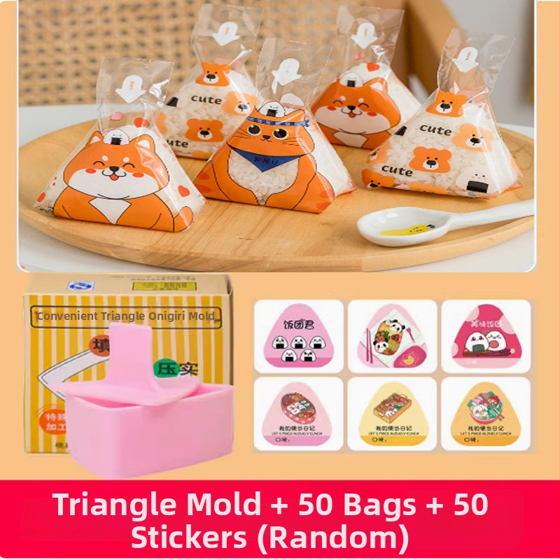 Veľká trojuholníková forma na onigiri – japonský štýl Bento, sada na lisovanie ryže
