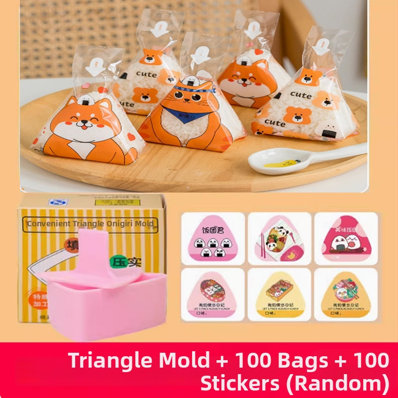 Veľká trojuholníková forma na onigiri – japonský štýl Bento, sada na lisovanie ryže