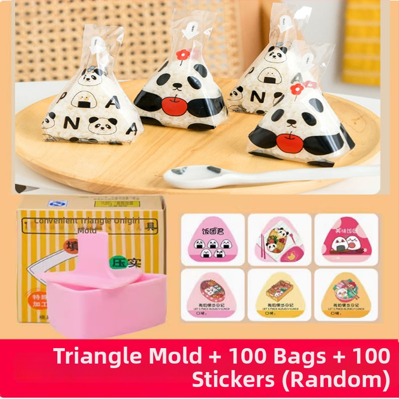 Veľká trojuholníková forma na onigiri – japonský štýl Bento, sada na lisovanie ryže