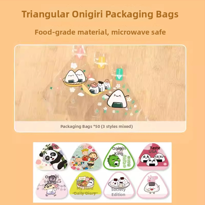 Veľká trojuholníková forma na onigiri – japonský štýl Bento, sada na lisovanie ryže