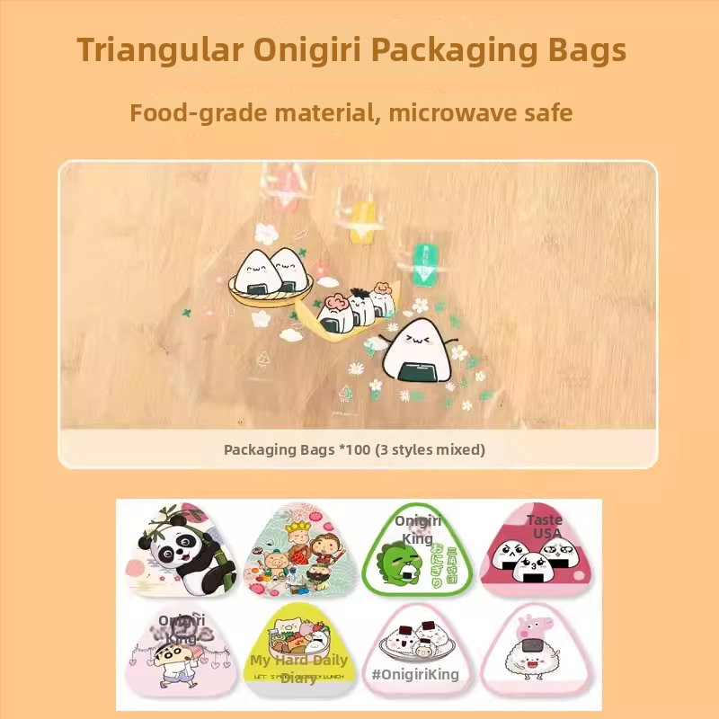 Veľká trojuholníková forma na onigiri – japonský štýl Bento, sada na lisovanie ryže