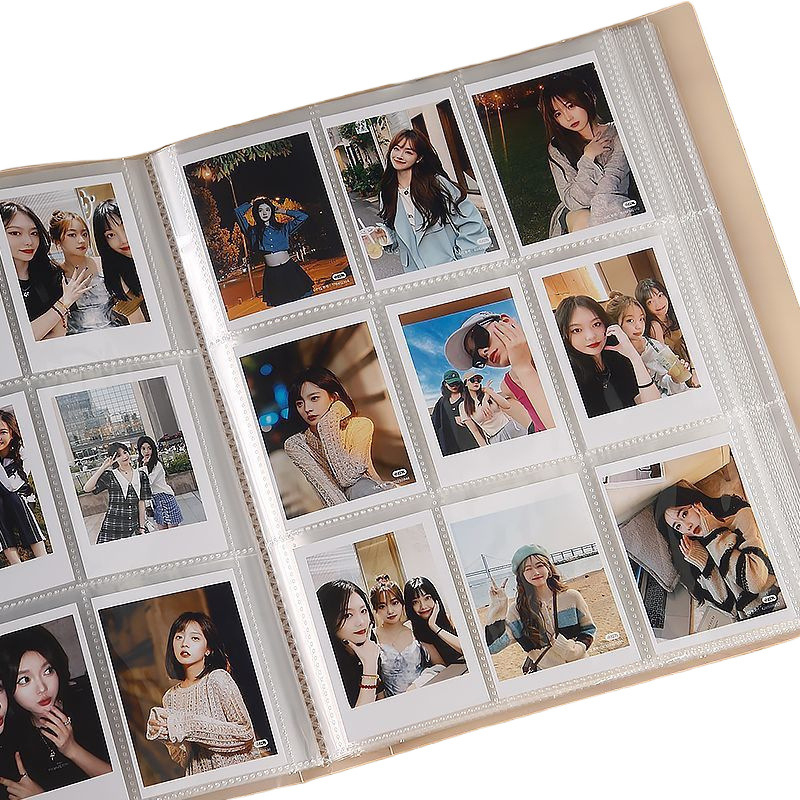 Instax štýl fotoalbum, 3-palcový, mriežky 4×4 a 9×9, kartičky na alfabetizáciu, pohľadnice, album na fotografie