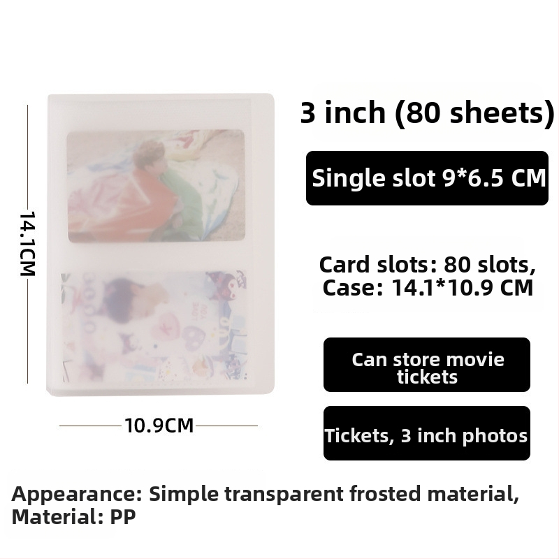 Instax štýl fotoalbum, 3-palcový, mriežky 4×4 a 9×9, kartičky na alfabetizáciu, pohľadnice, album na fotografie