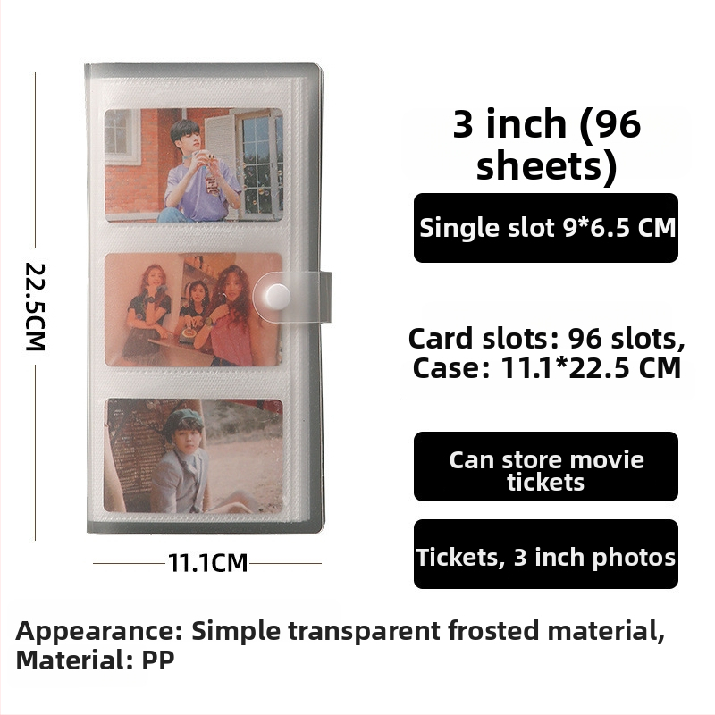 Instax štýl fotoalbum, 3-palcový, mriežky 4×4 a 9×9, kartičky na alfabetizáciu, pohľadnice, album na fotografie