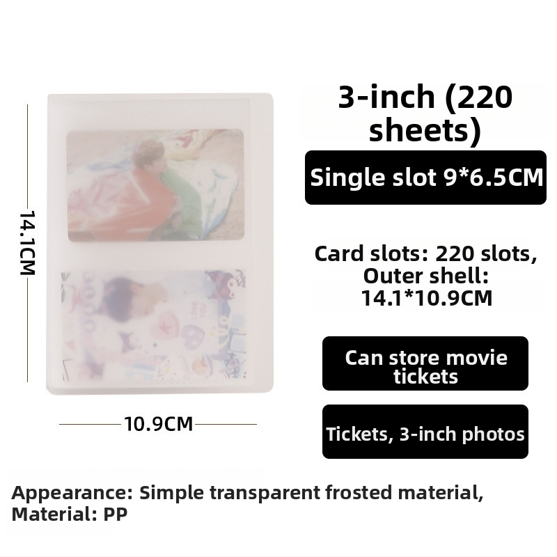 Instax štýl fotoalbum, 3-palcový, mriežky 4×4 a 9×9, kartičky na alfabetizáciu, pohľadnice, album na fotografie