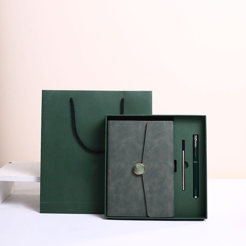 Time A5 poznámkovník s logom, hrubé PU puzdro, elegantný obchodný zápisník na stretnutia, luxusný darčekový set