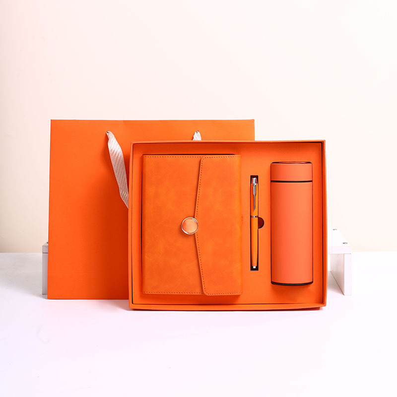 Time A5 poznámkovník s logom, hrubé PU puzdro, elegantný obchodný zápisník na stretnutia, luxusný darčekový set