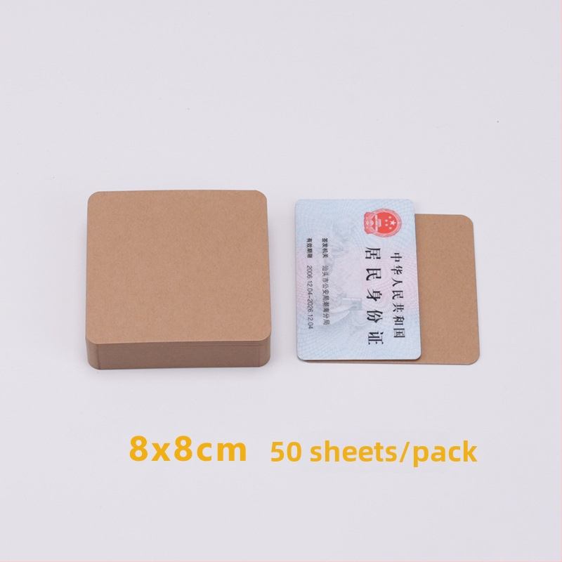 Sada kraftového papiera pre DIY: malé kartičky, poštové karty a kartičky so slovami na 350 g hrubom kartóne
