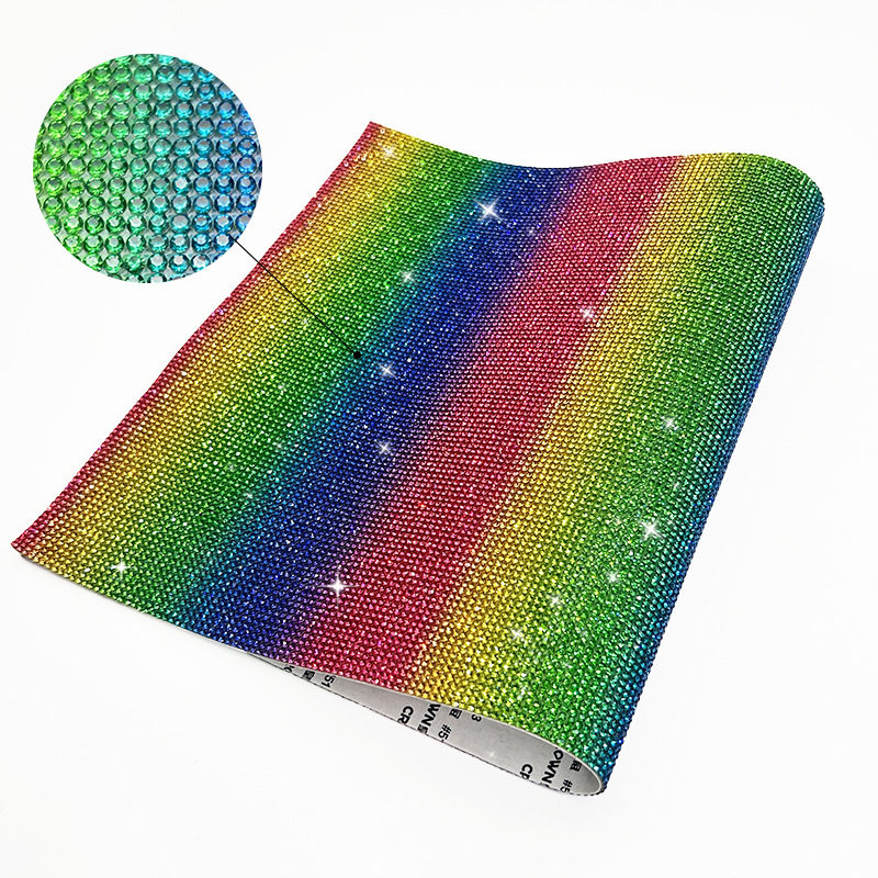 Šarena leopard uzorak rhinestones appliqué s ljepilom za tkaninu