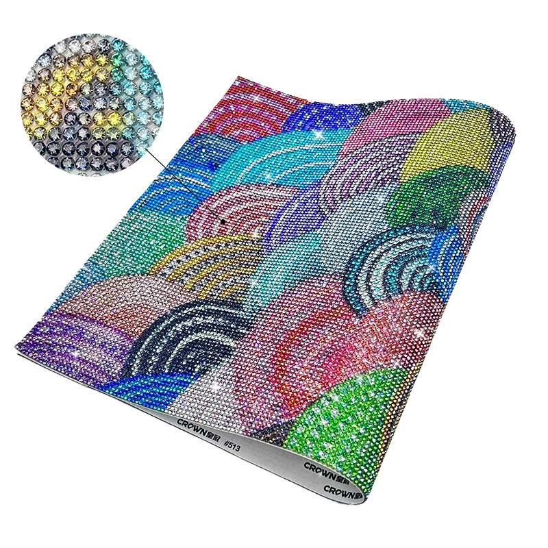 Šarena leopard uzorak rhinestones appliqué s ljepilom za tkaninu