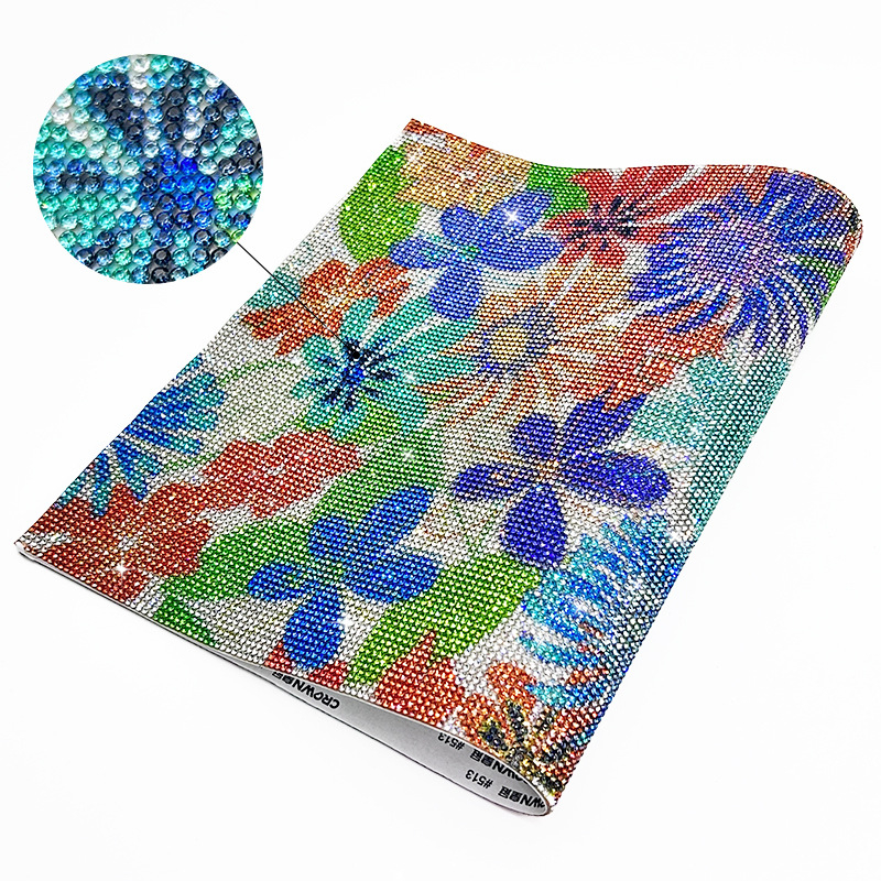 Šarena leopard uzorak rhinestones appliqué s ljepilom za tkaninu