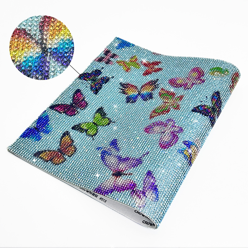 Šarena leopard uzorak rhinestones appliqué s ljepilom za tkaninu