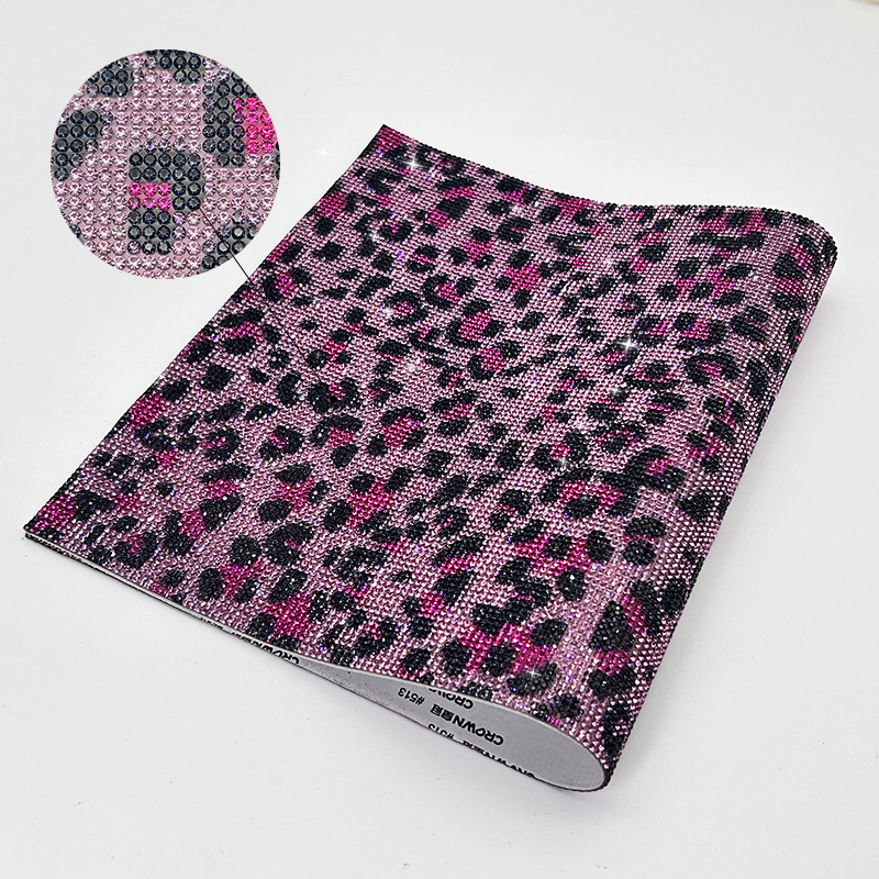 Šarena leopard uzorak rhinestones appliqué s ljepilom za tkaninu