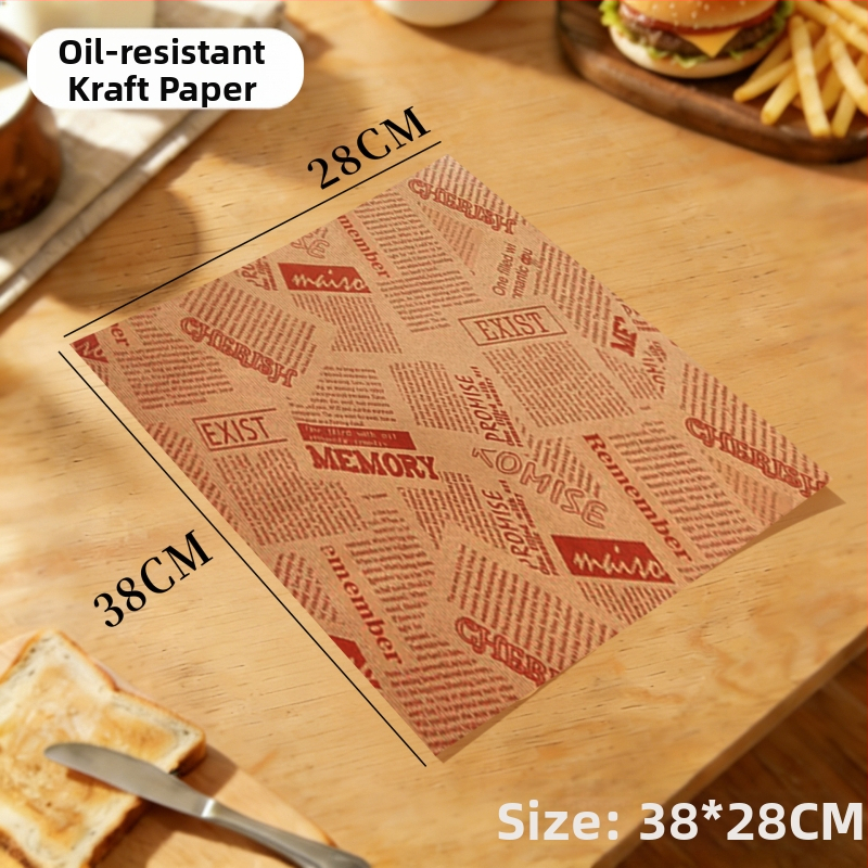 Papier na hamburgery, jednorazový obalovací papier, proti tukom, s PE povrchom, vhodný pre hamburgery, vyprážané kurča, kuracie rolky a ryžové guličky