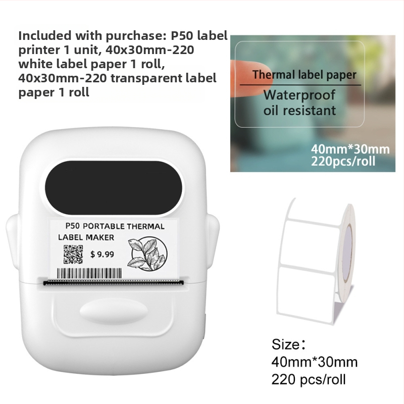 Nový prenosný Bluetooth termálny tlačiareň pre cenové štítky, 58 mm, vhodný pre potraviny, šperky a oblečenie
