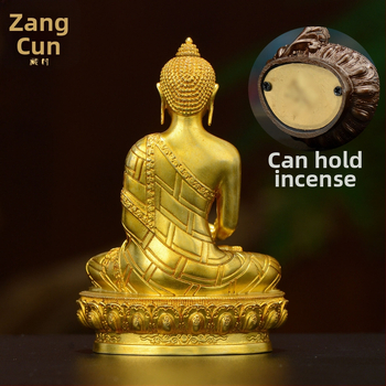 Úplne pozlátené meďové figúrky Padmasambhavu, Bhaisajyaguru, Zelená Tara, Manjushri, Shakyamuni Buddha, Amitábha a Žltý Džambhala na osobné použitie