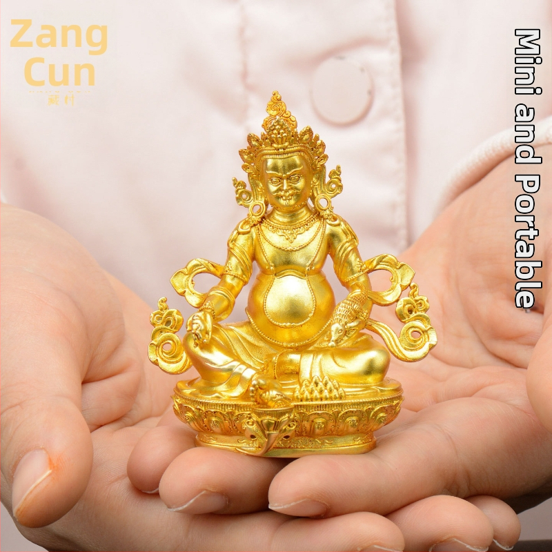 Úplne pozlátené meďové figúrky Padmasambhavu, Bhaisajyaguru, Zelená Tara, Manjushri, Shakyamuni Buddha, Amitábha a Žltý Džambhala na osobné použitie