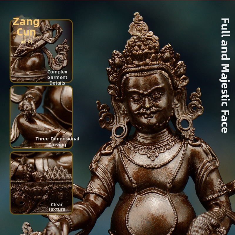Úplne pozlátené meďové figúrky Padmasambhavu, Bhaisajyaguru, Zelená Tara, Manjushri, Shakyamuni Buddha, Amitábha a Žltý Džambhala na osobné použitie