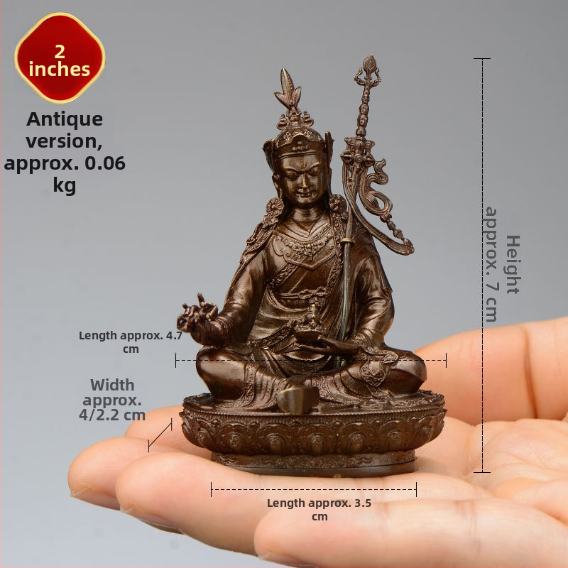 Úplne pozlátené meďové figúrky Padmasambhavu, Bhaisajyaguru, Zelená Tara, Manjushri, Shakyamuni Buddha, Amitábha a Žltý Džambhala na osobné použitie