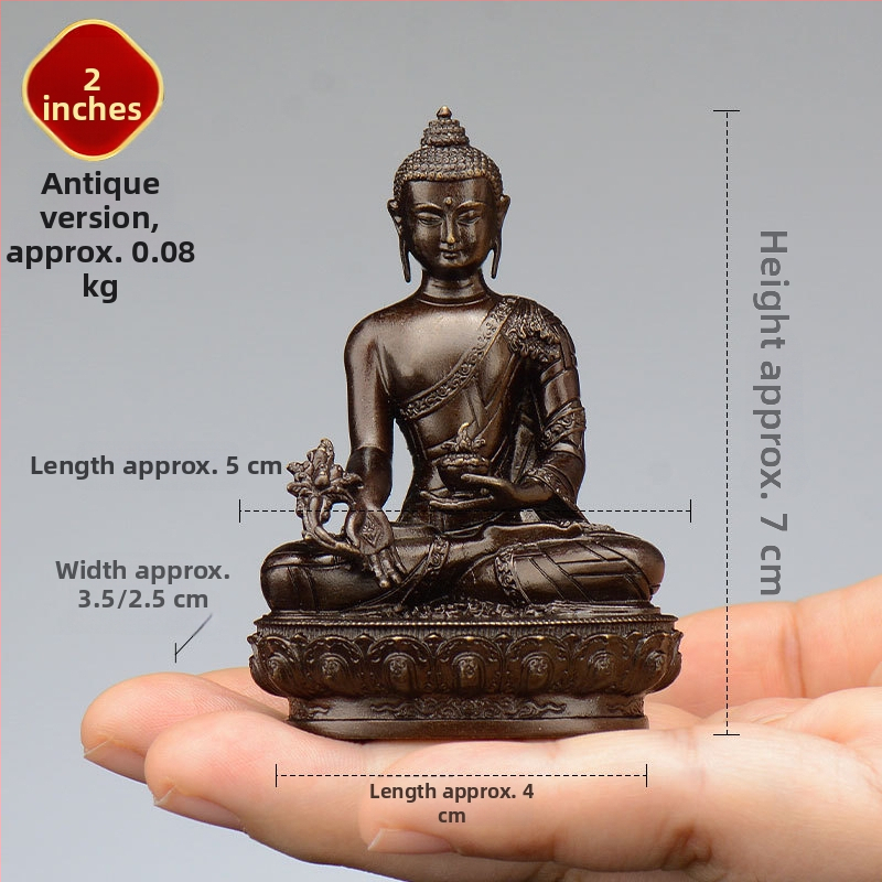 Úplne pozlátené meďové figúrky Padmasambhavu, Bhaisajyaguru, Zelená Tara, Manjushri, Shakyamuni Buddha, Amitábha a Žltý Džambhala na osobné použitie