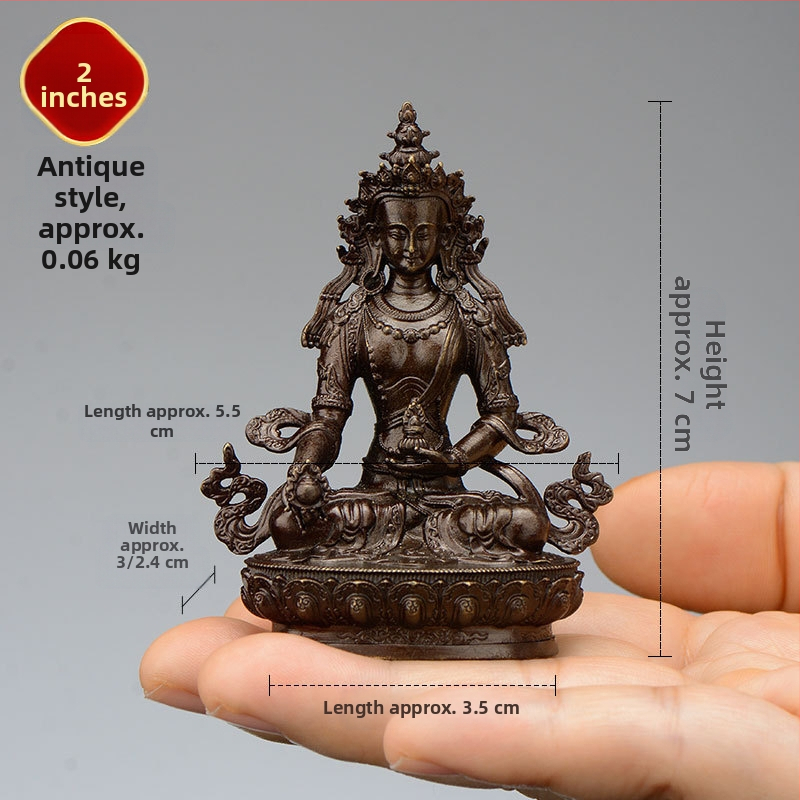 Úplne pozlátené meďové figúrky Padmasambhavu, Bhaisajyaguru, Zelená Tara, Manjushri, Shakyamuni Buddha, Amitábha a Žltý Džambhala na osobné použitie