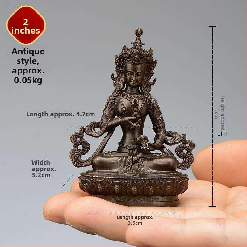 Úplne pozlátené meďové figúrky Padmasambhavu, Bhaisajyaguru, Zelená Tara, Manjushri, Shakyamuni Buddha, Amitábha a Žltý Džambhala na osobné použitie