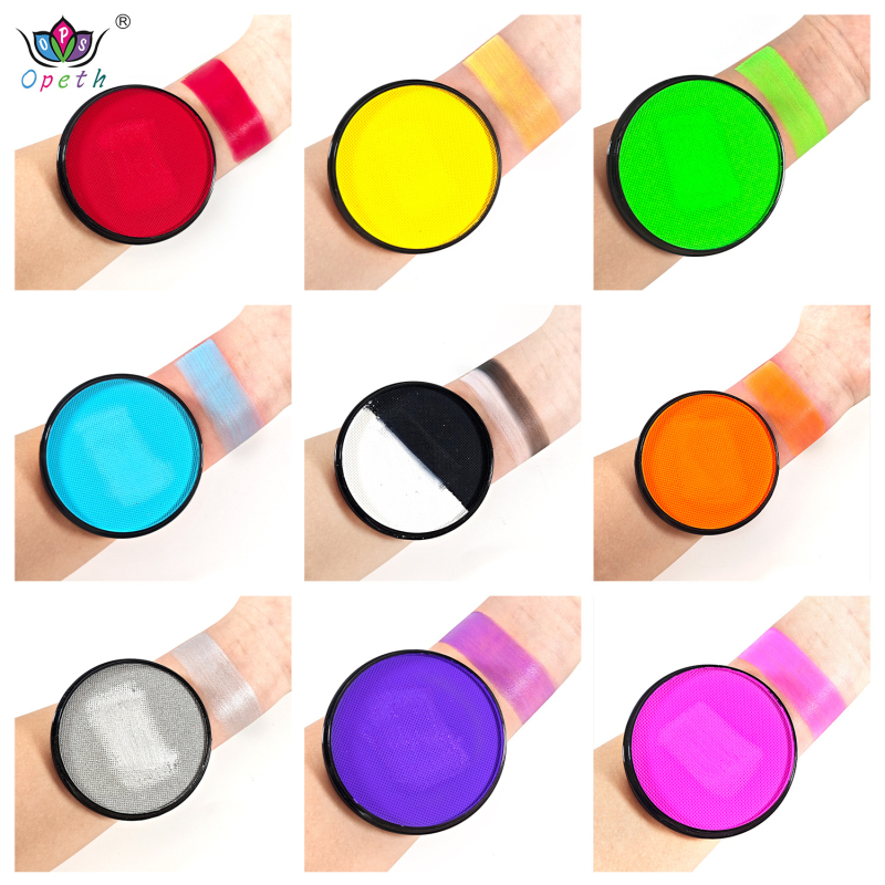 Boja za body painting i lice, 30 g, jednobojna, vodotopna, fluorescirajuća, brzo sušeća, mat pigmentna boja