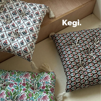 Indický ručne vyrezávaný a ručne tlačený bavlnený domáci textil s ručne vyrobenou mašľou