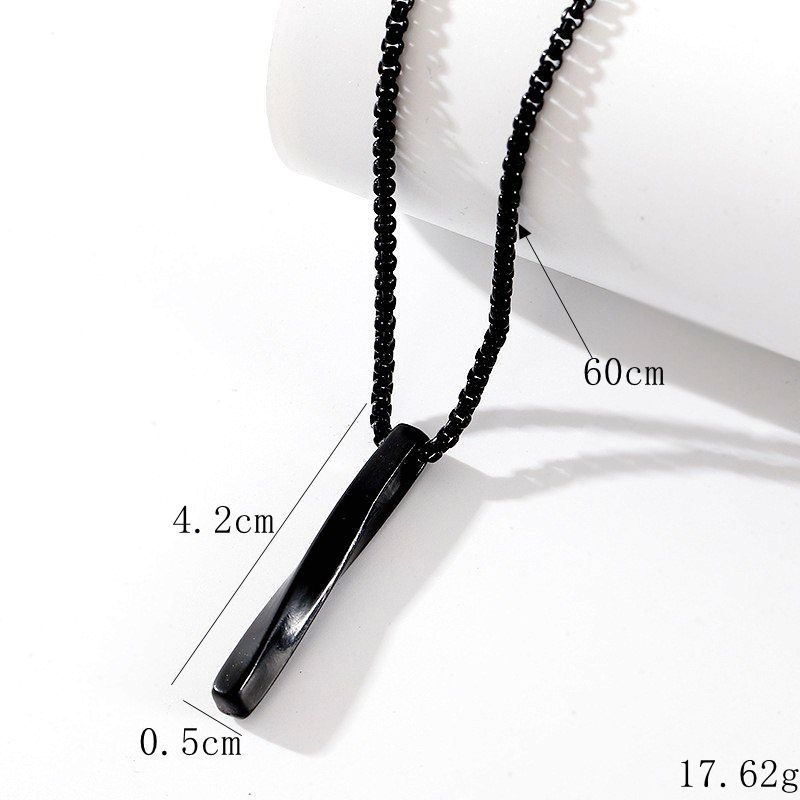 Gotički tamni stil ogrlice za muškarce – unisex lanac za ključnu kost, geometrijski dizajn, titanij-čelični materijal