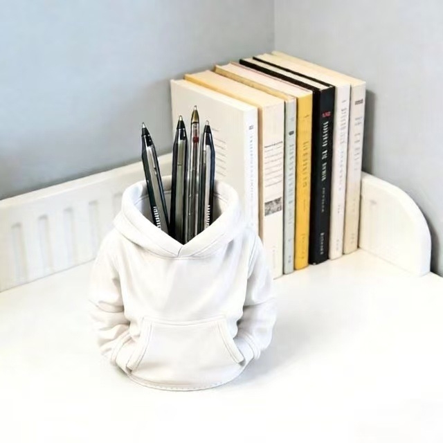 Nový 3D tlačený stojan na pero vo forme kabáta, minimalistický stolný organizér, kozmetická úložná krabička, darček k narodeninám