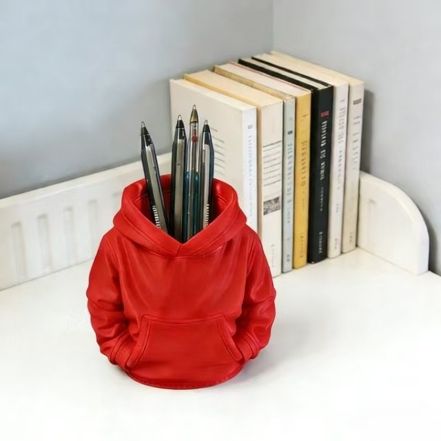 Nový 3D tlačený stojan na pero vo forme kabáta, minimalistický stolný organizér, kozmetická úložná krabička, darček k narodeninám