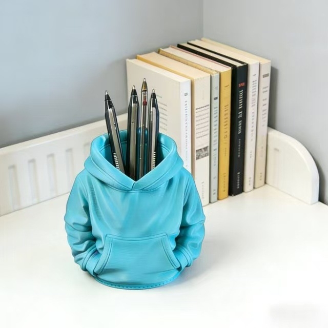 Nový 3D tlačený stojan na pero vo forme kabáta, minimalistický stolný organizér, kozmetická úložná krabička, darček k narodeninám