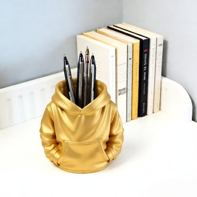 Nový 3D tlačený stojan na pero vo forme kabáta, minimalistický stolný organizér, kozmetická úložná krabička, darček k narodeninám
